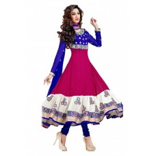 Janasya Women's Georgette Semi Stitched Dress Material (JNE0934-PINK-DR-VAAM.A_Pink)